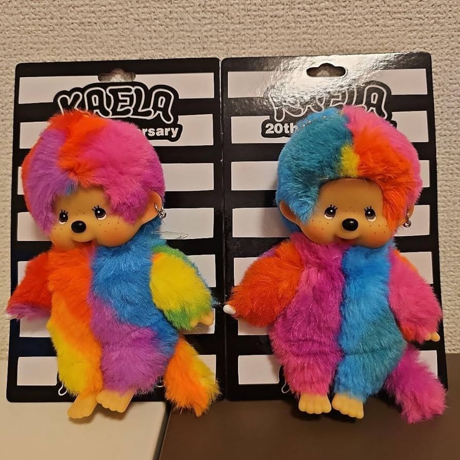 モンチッチ 木村カエラ カラフルレインボー キーチェーン　2個セット モンチッチ×木村カエラ」コラボ 第二弾 カエチッチ カラフル